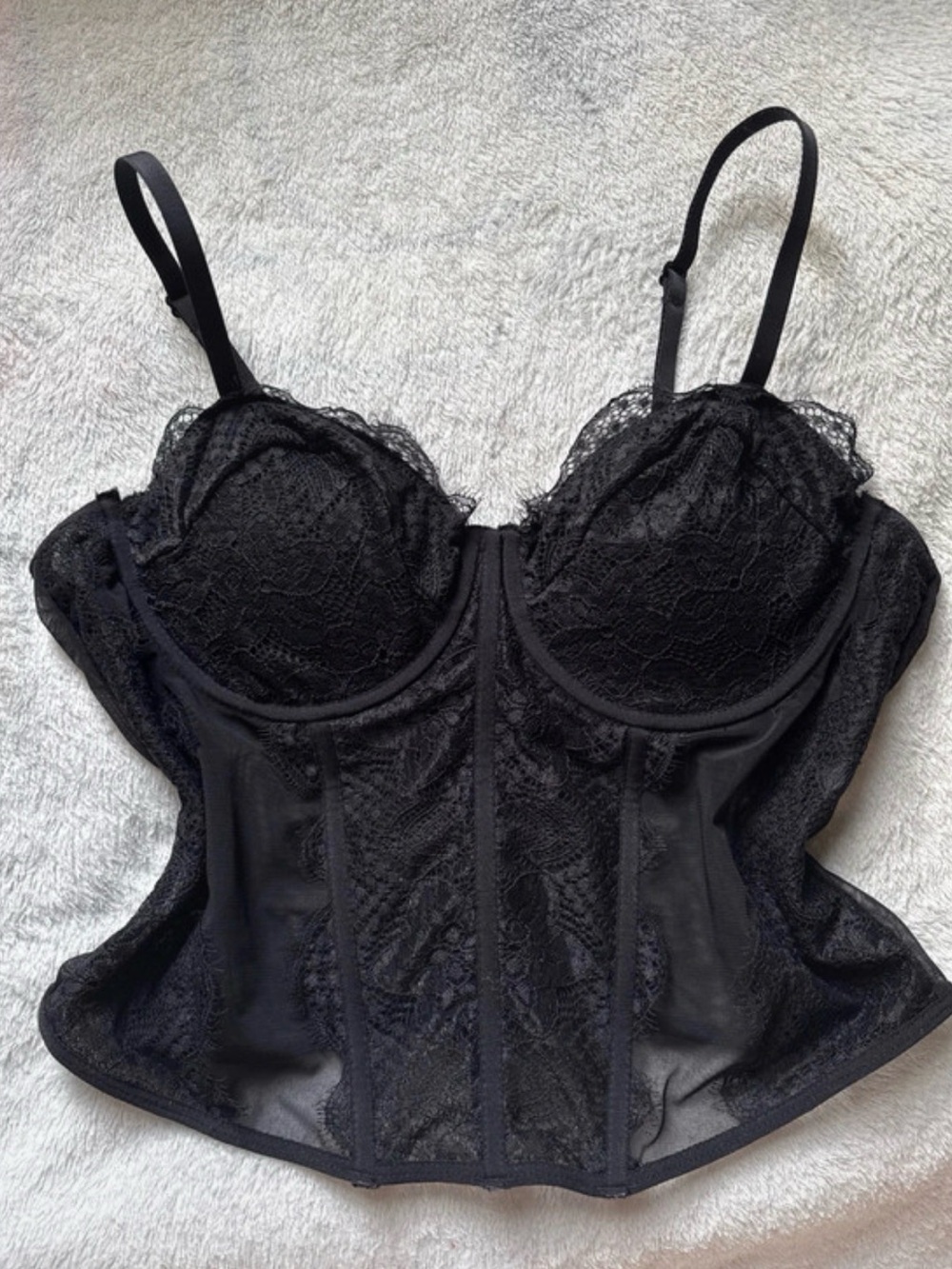 Rue21 Black Lace Bustier Top